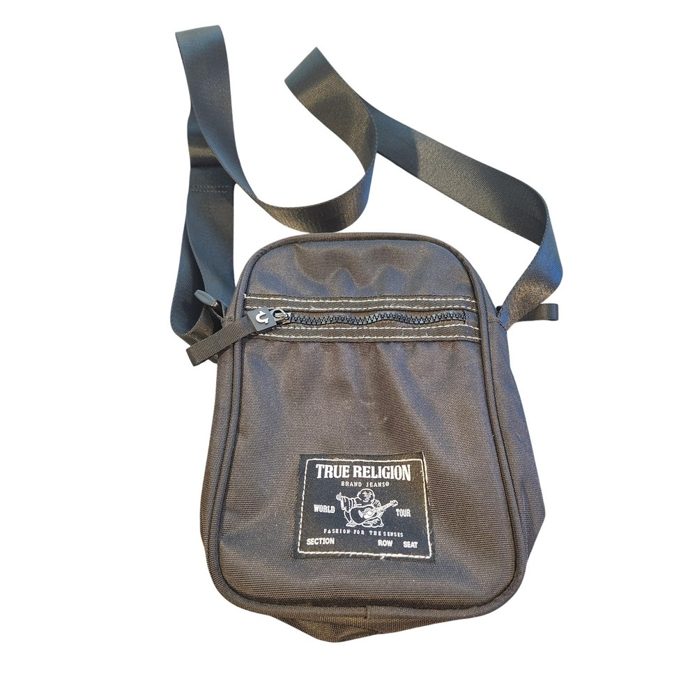 True Religion Yeta Unisex Crossbody Bag Nylon Canvas Adjustable Strap